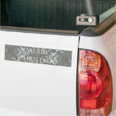 Merry kerstster Antiek Silver Grey Bumpersticker (Op Truck)