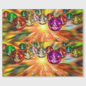 Merry kerstster en Abstracte versiering Cadeaupapier (Vlak)