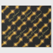 Merry Kerststerren Pattern Star Lights Elegant Cadeaupapier (Vlak)