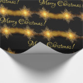 Merry Kerststerren Pattern Star Lights Elegant Cadeaupapier (Hoek)