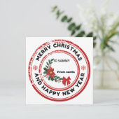 Merry kerststickers kaart (Staand voorkant)