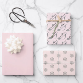 Merry Kerststooth Musical Note Inpakpapier Vel