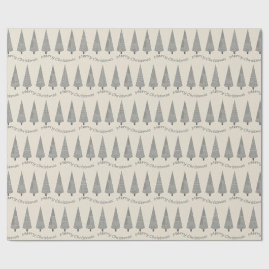 Merry Kerststooth Tree Patroon Cadeaupapier (Vlak)