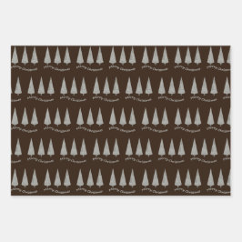 Merry Kerststooth Tree Patroon Inpakpapier Vel