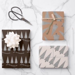 Merry Kerststooth Tree Patroon Inpakpapier Vel