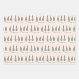 Merry Kerststooth Tree Patroon Inpakpapier Vel