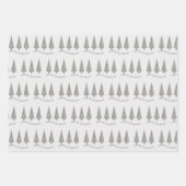 Merry Kerststooth Tree Patroon Inpakpapier Vel (Voorkant)