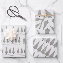 Merry Kerststooth Tree Patroon Inpakpapier Vel