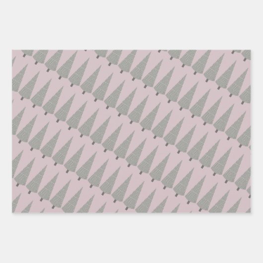 Merry Kerststooth Tree Patroon Inpakpapier Vel (Voorkant 3)