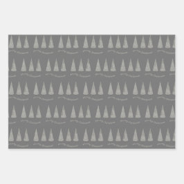 Merry Kerststooth Tree Patroon Inpakpapier Vel