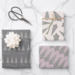 Merry Kerststooth Tree Patroon Inpakpapier Vel