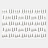 Merry Kerststooth Tree Patroon Inpakpapier Vel (Voorkant)