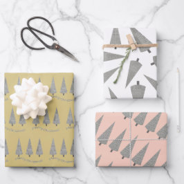 Merry Kerststooth Tree Patroon Inpakpapier Vel
