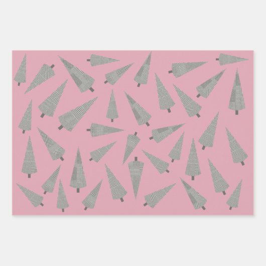 Merry Kerststooth Tree Patroon Inpakpapier Vel (Voorkant 2)