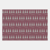 Merry Kerststooth Tree Patroon Inpakpapier Vel (Voorkant)