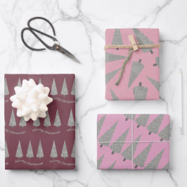 Merry Kerststooth Tree Patroon Inpakpapier Vel