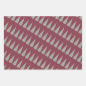 Merry Kerststooth Tree Pattern Wrapping Inpakpapier Vel (Voorkant 3)