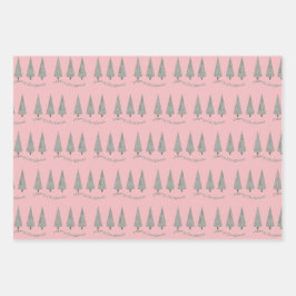 Merry Kerststooth Tree Pattern Wrapping Inpakpapier Vel