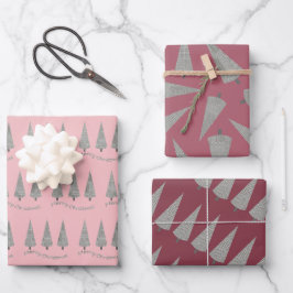 Merry Kerststooth Tree Pattern Wrapping Inpakpapier Vel