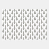 Merry Kerststooth Tree Santa Pattern Inpakpapier Vel (Voorkant 3)