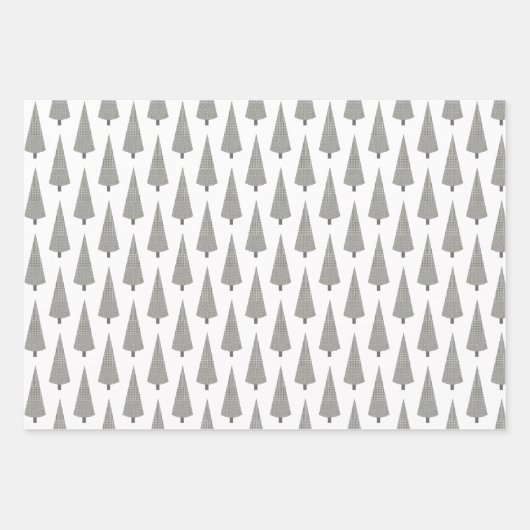 Merry Kerststooth Tree Santa Pattern Inpakpapier Vel (Voorkant 3)