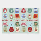 Merry KerstSweaters Inpakpapier Vel (Voorkant 2)