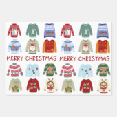 Merry KerstSweaters Inpakpapier Vel (Voorkant)