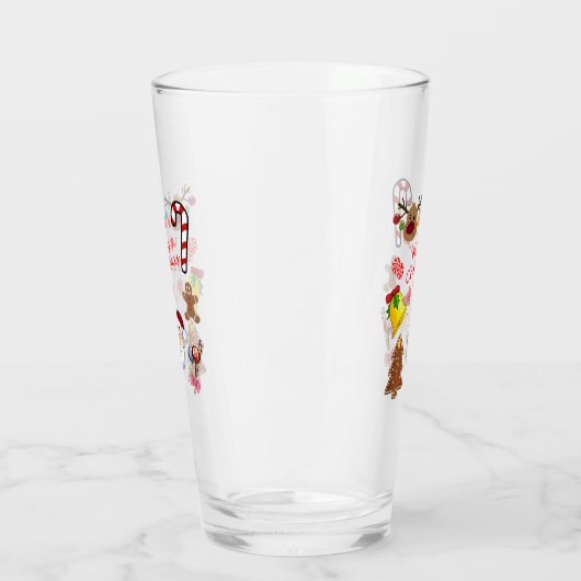 Merry kerstsymbolen glas (Links)