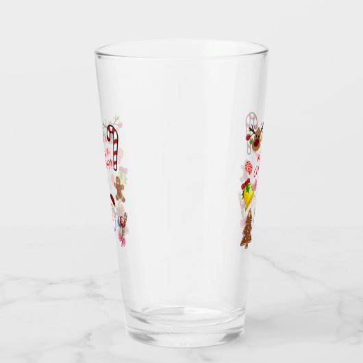 Merry kerstsymbolen glas (Rechts)