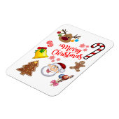 Merry kerstsymbolen magneet (Linkerzijde)