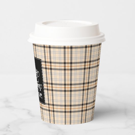 Merry Kersttan Pset Pattern Holiday Papieren Bekers (Links)