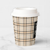 Merry Kersttan Pset Pattern Holiday Papieren Bekers (Rechts)