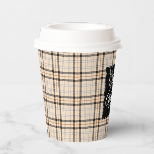 Merry Kersttan Pset Pattern Holiday Papieren Bekers (Rechts)