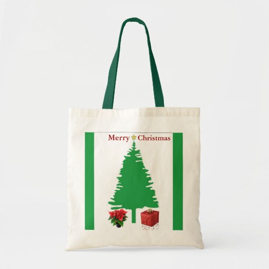 Merry kersttas tote bag (Voorkant)