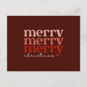 Merry kersttekst Greeting Red Feestdagenkaart (Voorkant)