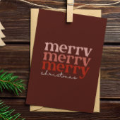 Merry kersttekst Greeting Red Feestdagenkaart