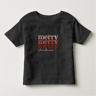 Merry kersttekst Greeting Red Kinder Shirts