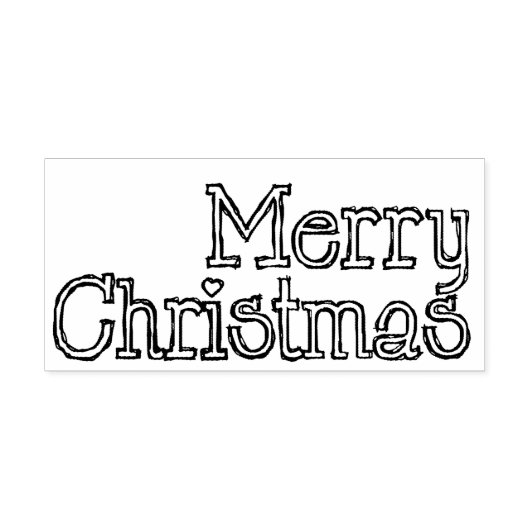 Merry kersttekst Rubber Art Stempel (Afrduk)