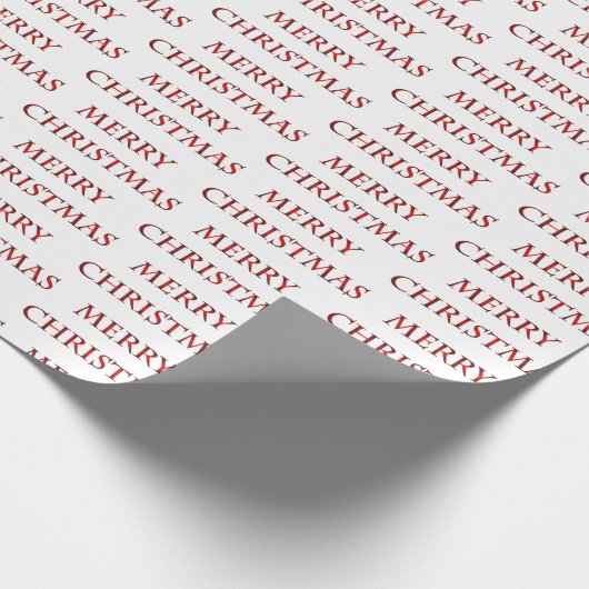 Merry kersttekstpatroon cadeaupapier (Hoek)