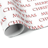 Merry kersttekstpatroon cadeaupapier (Rol Hoek)