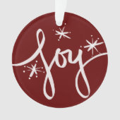 Merry Kersttering Joy Snowflakes Foto Ornament (voorkant)