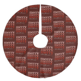 Merry Kersttext Greeting Red Pattern Kerstboom Rok