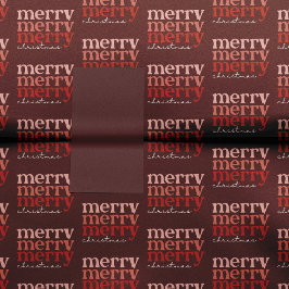 Merry Kersttext Greeting Red Pattern Tissuepapier