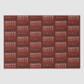 Merry Kersttext Greeting Red Pattern Tissuepapier (Voorkant)