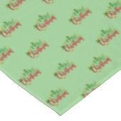 Merry Kersttext Typografie Tafelkleed (Gekanteld)