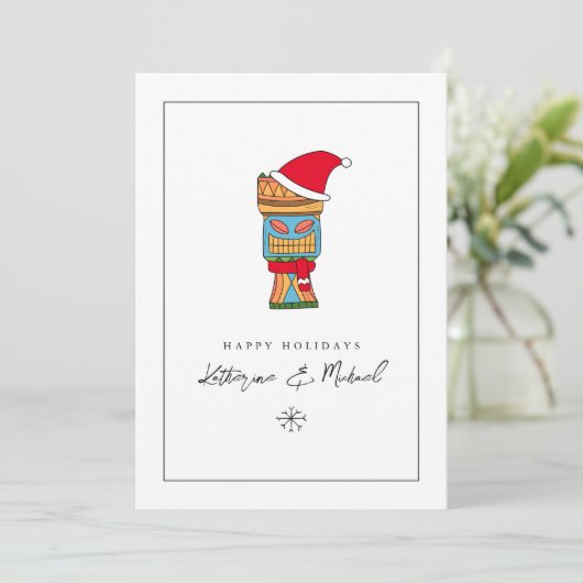 Merry Kersttiki Kaart (Staand voorkant)