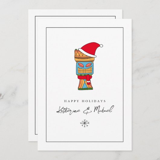 Merry Kersttiki Kaart (Voorkant / Achterkant)