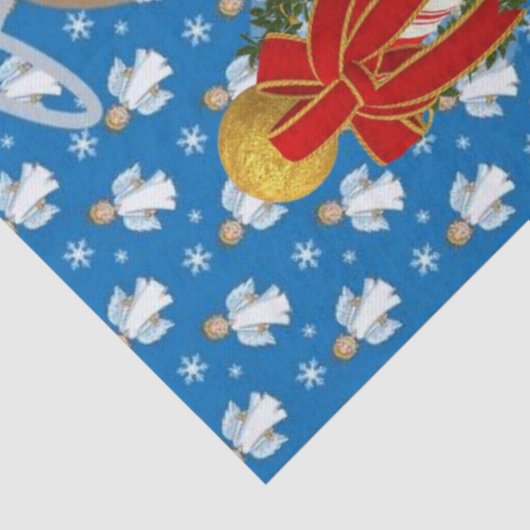 Merry kersttissue Paper Angel Blue Tissuepapier (Detail)