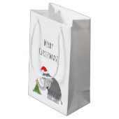 Merry Kersttree Cute Mammoth Santa Hat Small Klein Cadeauzakje (Achterkant Gekanteld)