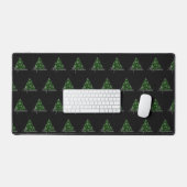 Merry Kersttree Pattern Holiday Green Bureaumat (Keyboard & Muis)